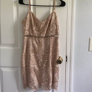Gold short dress